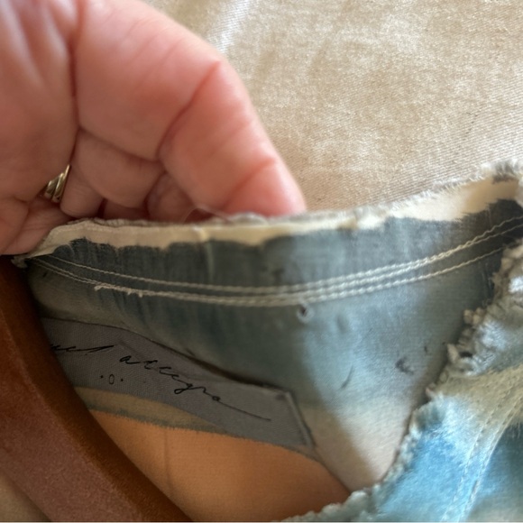 Raquel Allegra Silk Water Color Striped Print Mini Dress Women's Sz 0 Artsy - Picture 8 of 11